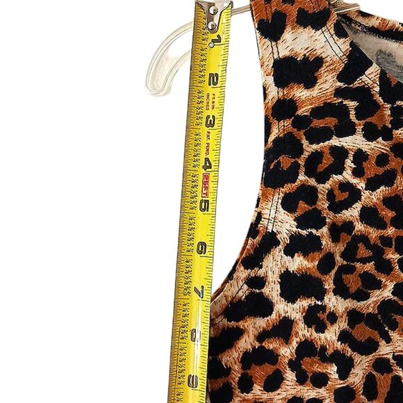 VNT Forever 21 Leopard Cropped Tank Top Sz M Animal Print Cheetah Safari Jungle - Picture 5 of 7